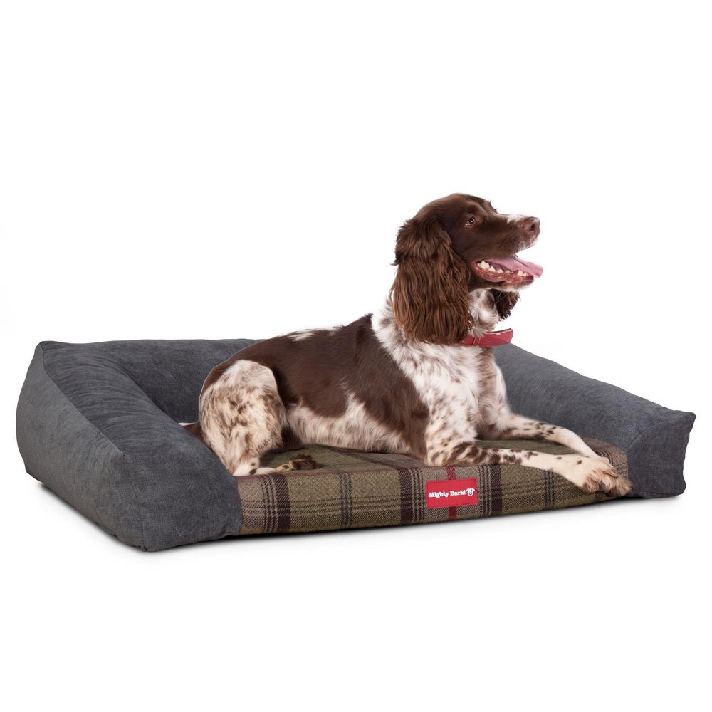 The Sofa By Mighty-Bark Orthopedic Memory Foam Sofa Dog Bed Large Medium XXL Tartan Hunter