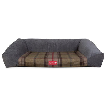 The Sofa By Mighty-Bark Orthopedic Memory Foam Sofa Dog Bed Large Medium XXL Tartan Hunter