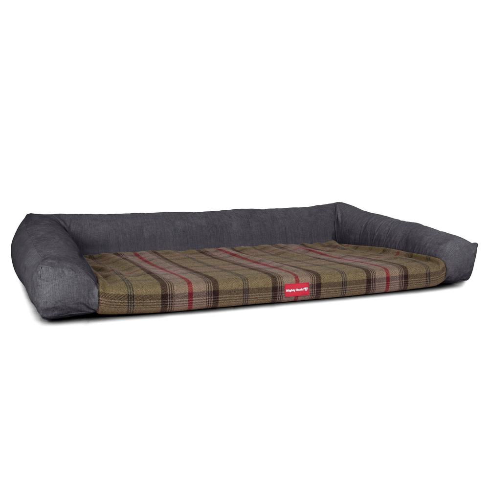 The Sofa By Mighty-Bark Orthopedic Memory Foam Sofa Dog Bed Large Medium XXL Tartan Hunter