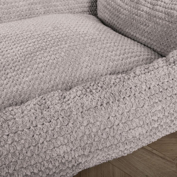 The Sofa Orthopedic Memory Foam Sofa Dog Bed - Pom Pom Mink Fabric Close-up Image