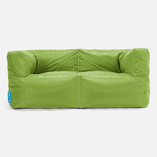 2 Seater Modular Sofa Outdoor Bean Bag - SmartCanvas™ Lime Green 01