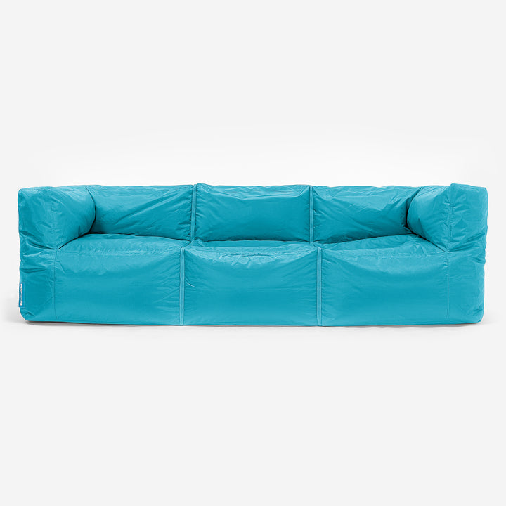 Big Bertha Original 3 Seater Bean Bag Sofa Outdoor Zips Together Aqua Blue Big Bertha Original UK