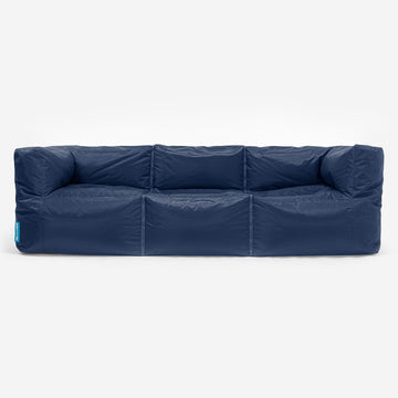 3 Seater Modular Sofa Outdoor Bean Bag - SmartCanvas™ Navy Blue 01