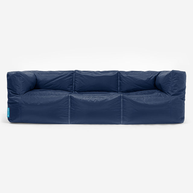 3 Seater Modular Sofa Outdoor Bean Bag - SmartCanvas™ Navy Blue 01