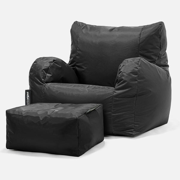 Garden Bean Bag Armchair - SmartCanvas™ Black 01