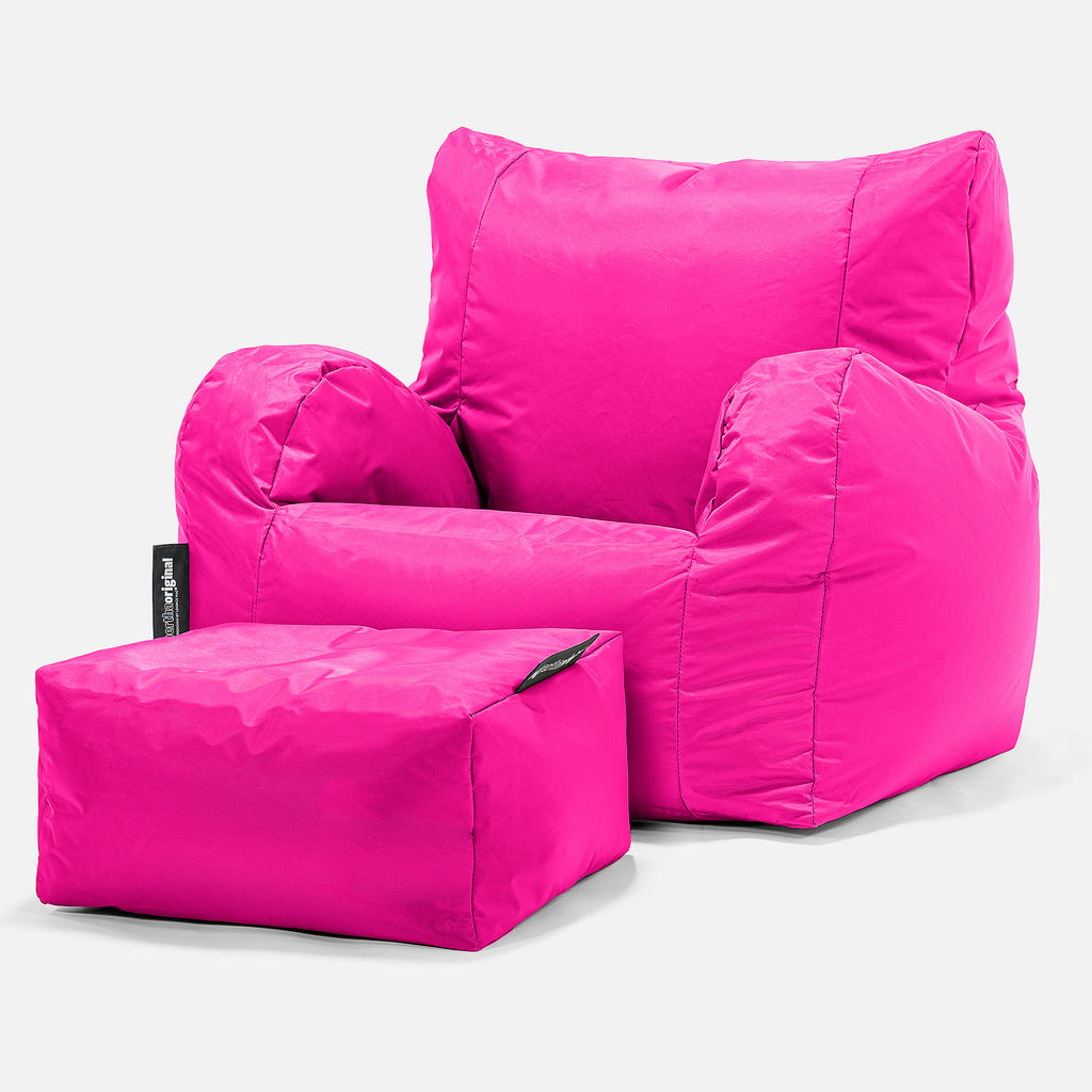 Garden Bean Bag Armchair - SmartCanvas™ Cerise Pink 02
