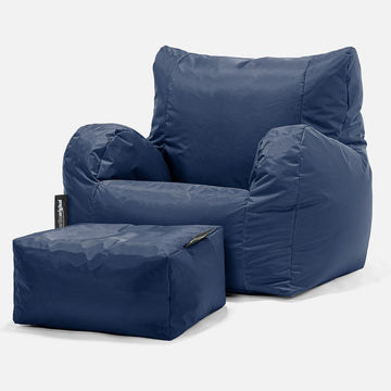 Garden Bean Bag Armchair - SmartCanvas™ Navy Blue 02