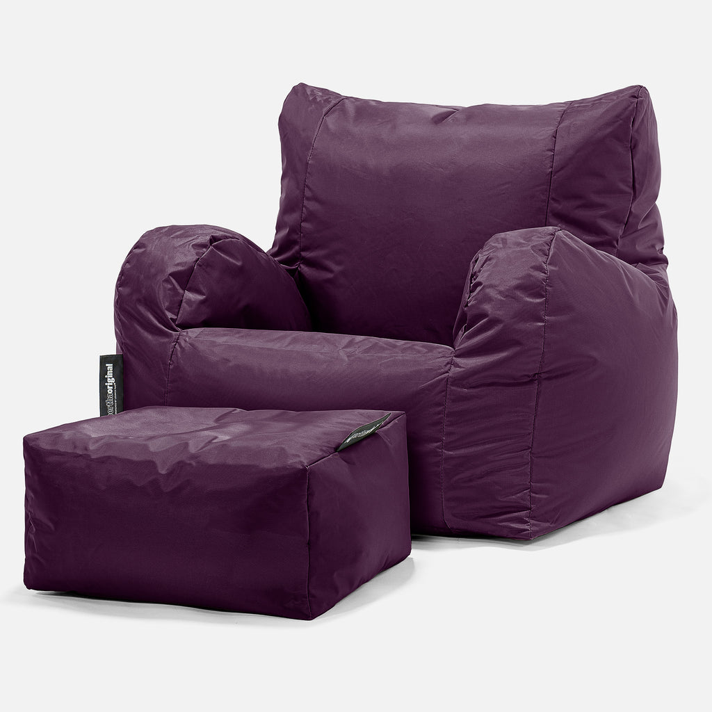 Garden Bean Bag Armchair - SmartCanvas™ Purple 02
