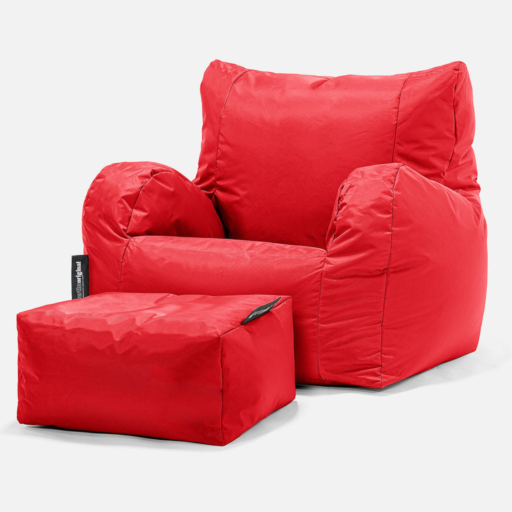 Garden Bean Bag Armchair - SmartCanvas™ Red 02