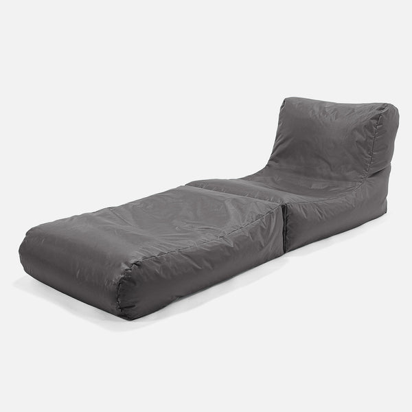 2 in 1 Garden Sun Lounger Bean Bag - SmartCanvas™ Graphite Grey 01