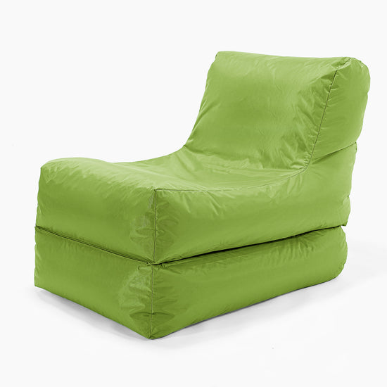 2 in 1 Garden Sun Lounger Bean Bag - SmartCanvas™ Lime Green 03