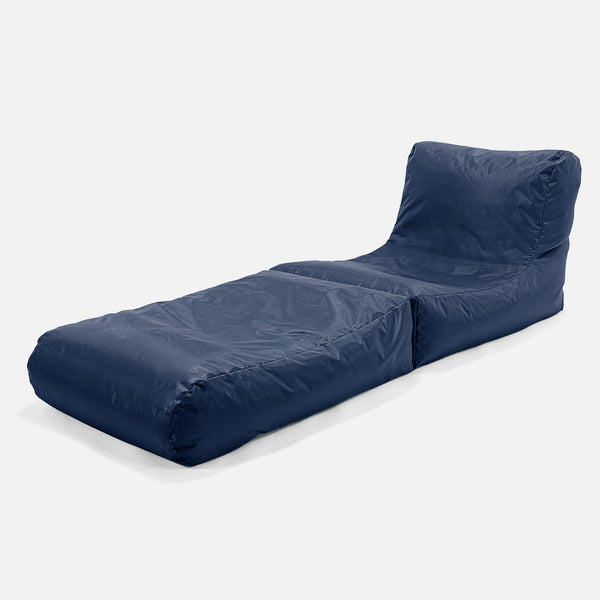 2 in 1 Garden Sun Lounger Bean Bag - SmartCanvas™ Navy Blue 01