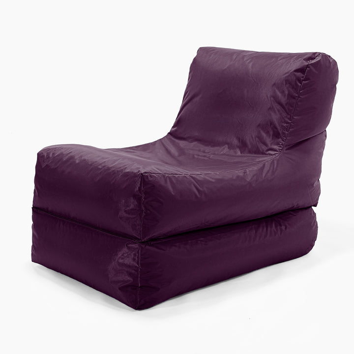 2 in 1 Garden Sun Lounger Bean Bag - SmartCanvas™ Purple 03