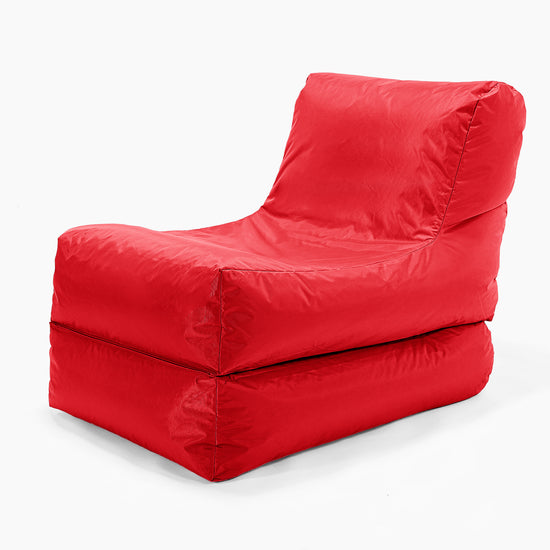 2 in 1 Garden Sun Lounger Bean Bag - SmartCanvas™ Red 03