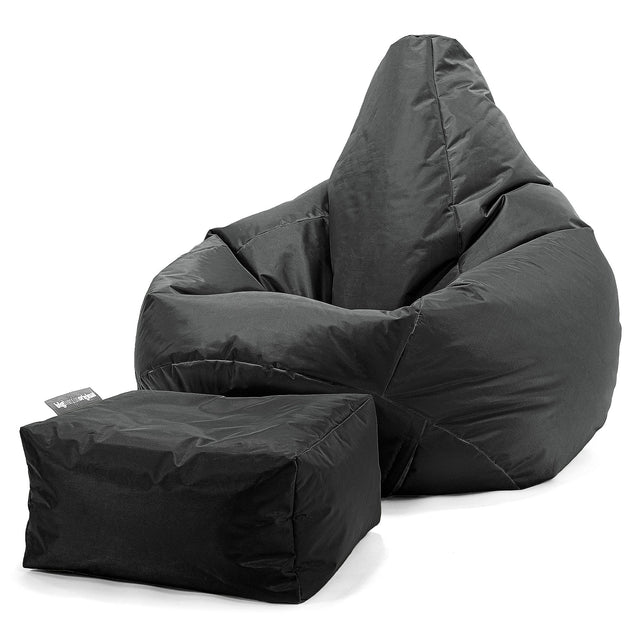 Outdoor Highback Bean Bag Chair - SmartCanvas™ Black 02