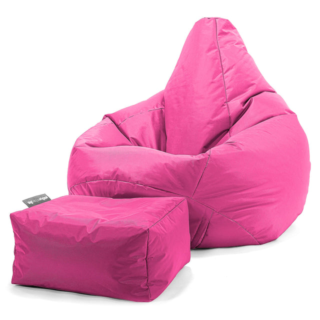 Outdoor Highback Bean Bag Chair - SmartCanvas™ Cerise Pink 02