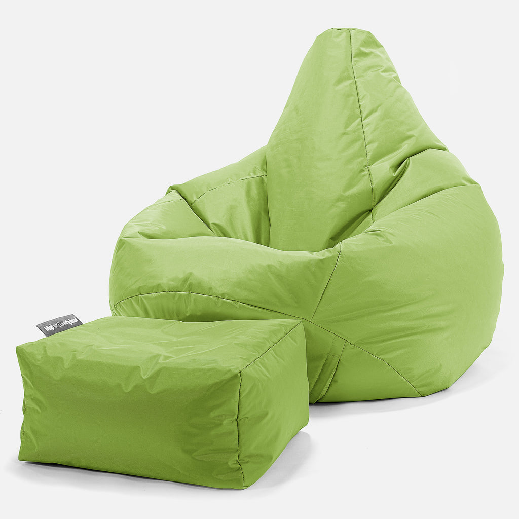 Outdoor Highback Bean Bag Chair - SmartCanvas™ Lime Green 01