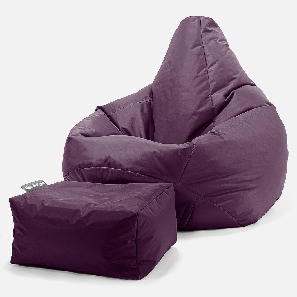 Outdoor Highback Bean Bag Chair - SmartCanvas™ Purple 01