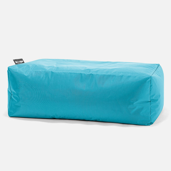 Outdoor Large Footstool - SmartCanvas™ Aqua Blue 01