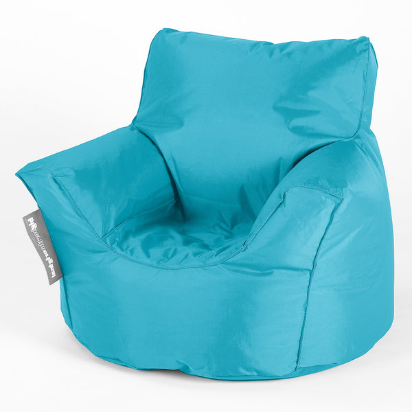Wipe Clean Toddlers' Armchair 1-3 yr Bean Bag - SmartCanvas™ Aqua Blue 01