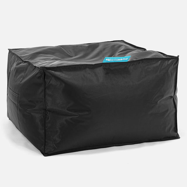 Outdoor Large Square Pouffe - SmartCanvas™ Black 01