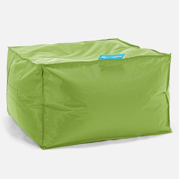 Outdoor Large Square Pouffe - SmartCanvas™ Lime Green 01