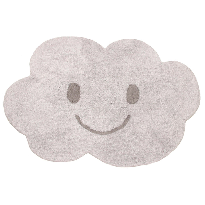 Children's Grey Cloud Smile Rug 01