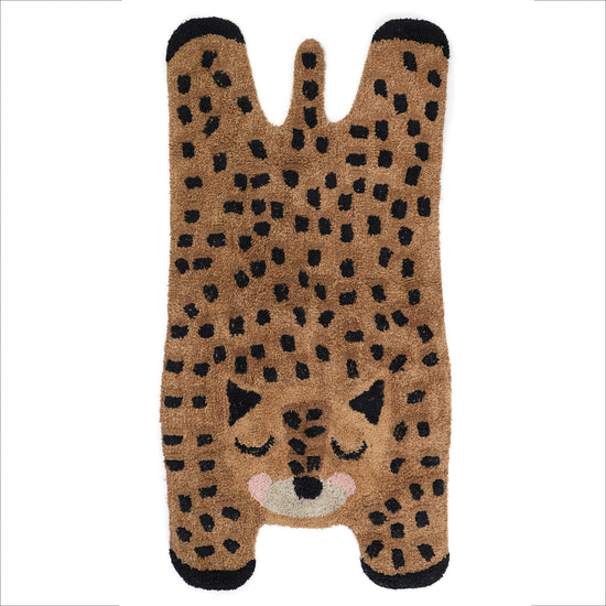Children's Little Cheetah Shaggy Rug 01