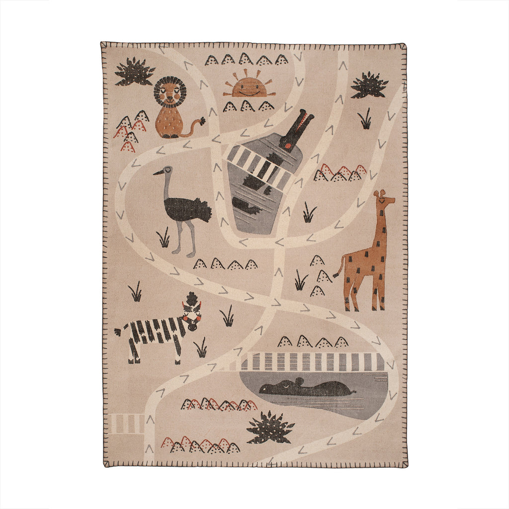 Children's Safari Print Rug 01