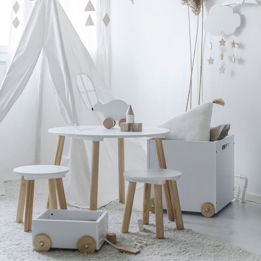 White sales childrens stool