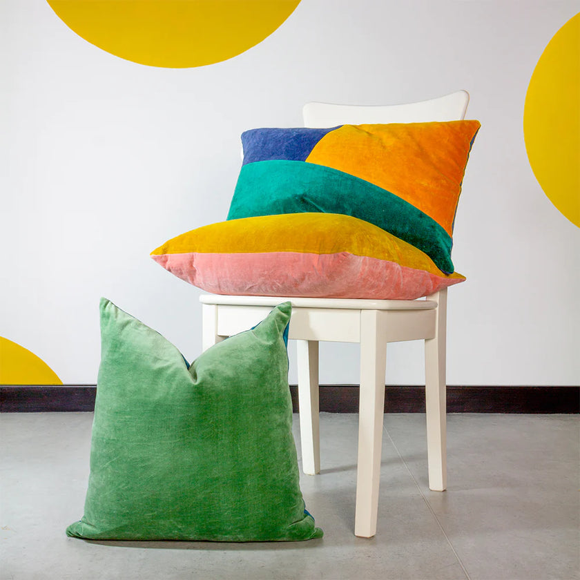 Colour block cushions store