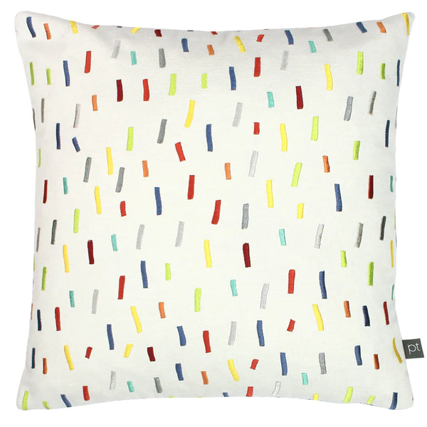Embroidered Scatter Cushion Cover 40 x 40cm - Multi Coloured Confetti 01