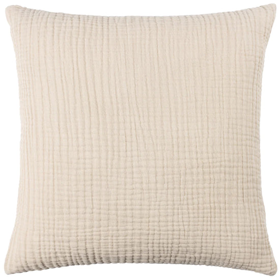 Muslin Crinkle Cotton Scatter Cushion Cover 45 x 45cm - Cream 01