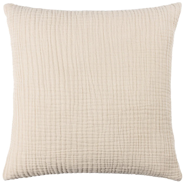 Muslin Crinkle Cotton Scatter Cushion Cover 45 x 45cm - Cream 01