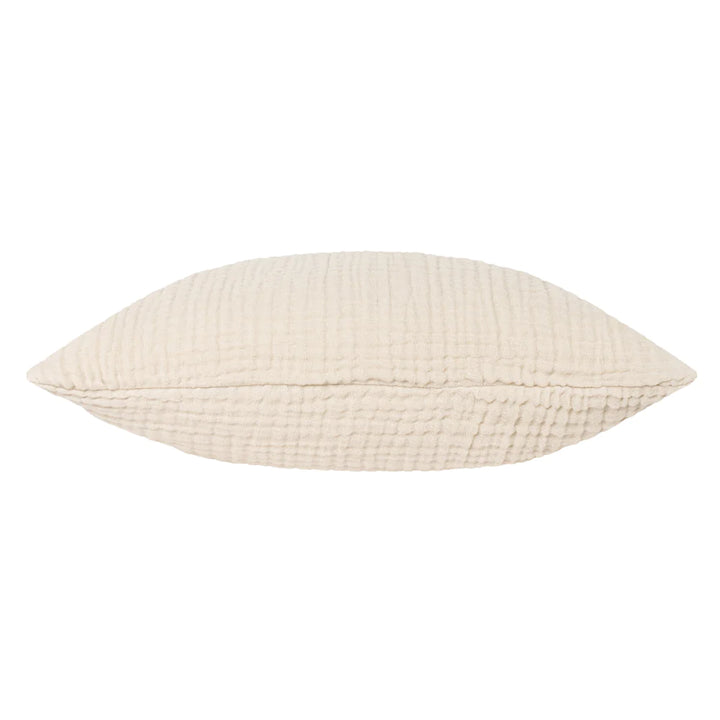 Muslin Crinkle Cotton Scatter Cushion Cover 45 x 45cm - Cream 02