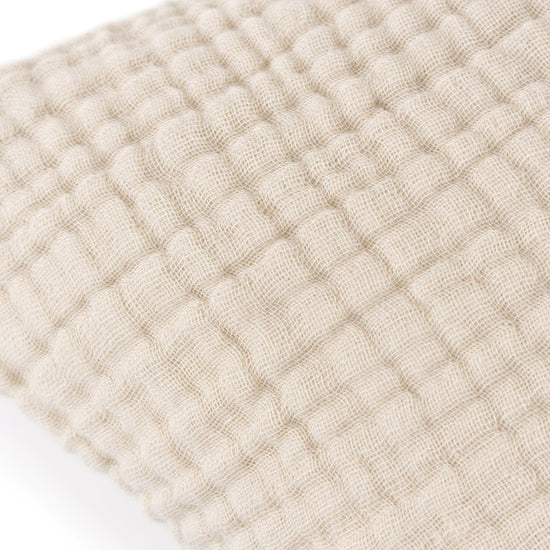 Muslin Crinkle Cotton Scatter Cushion Cover 45 x 45cm - Cream 03