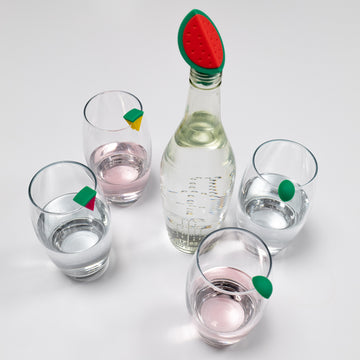 Bottle Stopper and Drinks Marker Set - Water Melon 03