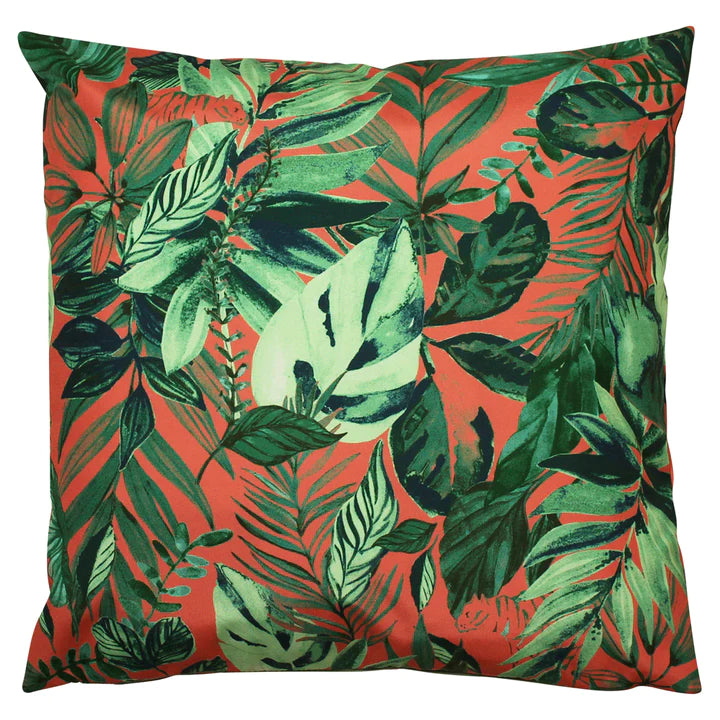 Outdoor Scatter Cushion Cover 43 x 43cm - Jungle Leaf Print 01