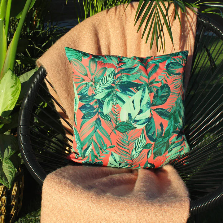 Outdoor Scatter Cushion Cover 43 x 43cm - Jungle Leaf Print 03