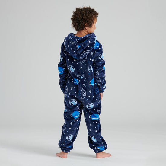 Children's Space Printed Fleece Onesie 05