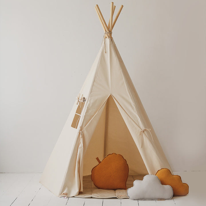 Kids Cream Teepee Tent Indoor Playhouse for Children Big Bertha Original UK