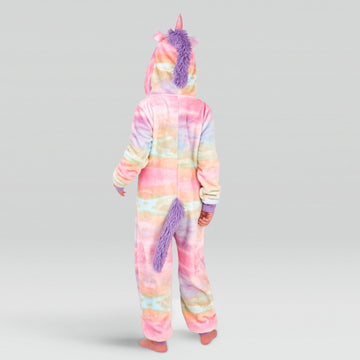 Children's Rainbow Unicorn Fleece Onesie 04