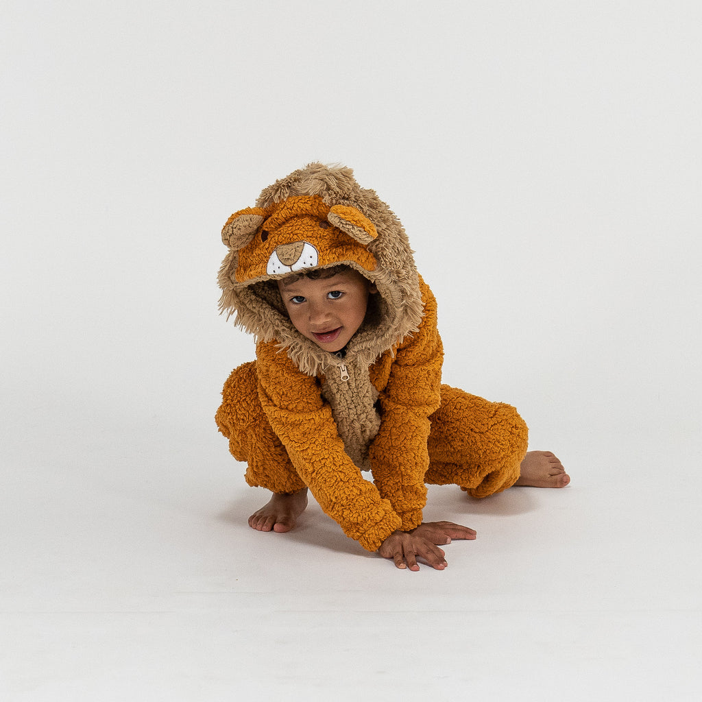 Children's Lion Animal Fleece Onesie 06