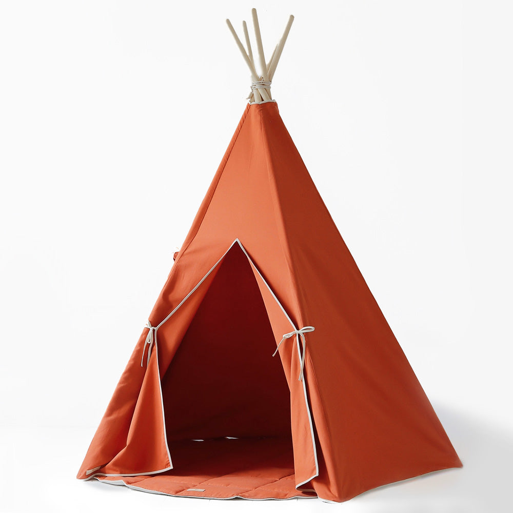 Children's Orange Indoor Teepee Tent 01
