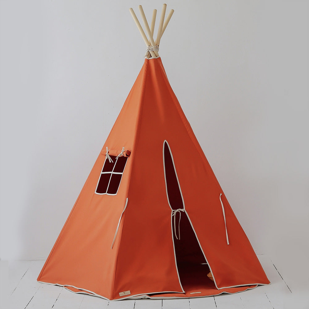 Children's Orange Indoor Teepee Tent 02