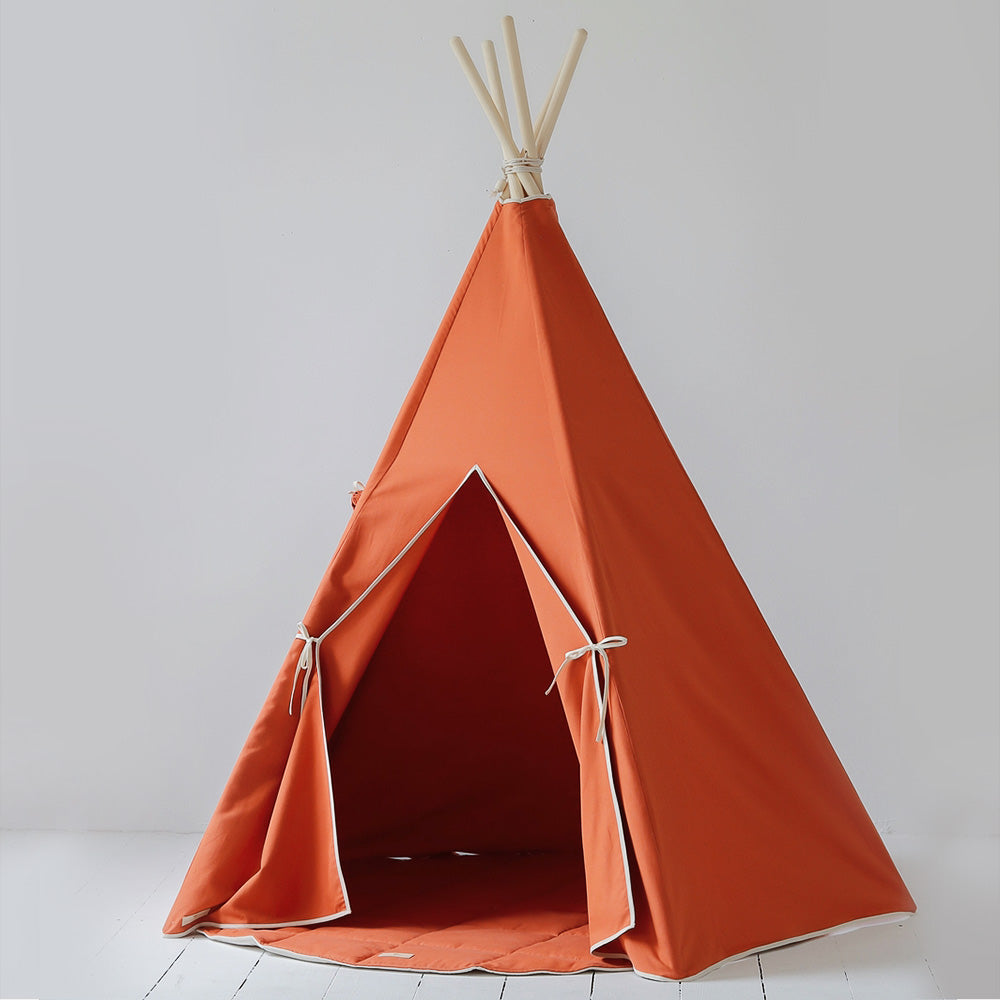 Children's Orange Indoor Teepee Tent 05