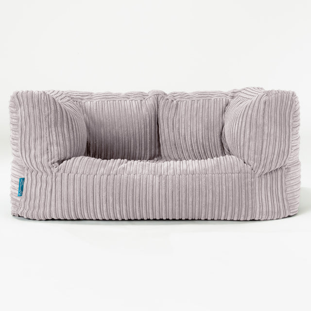 Albert Kids Sofa Bean Bag - Cord Aluminium Silver 01