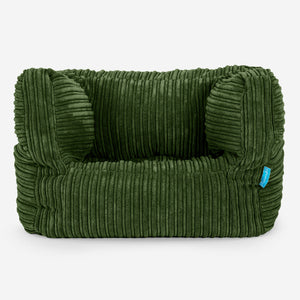 Albert Children's Bean Bag Armchair 1-5 yr - Cord Forest Green