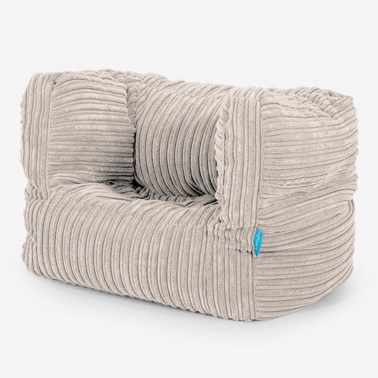 Albert Children's Bean Bag Armchair for Toddlers 1-3 yr - Cord Ivory 02