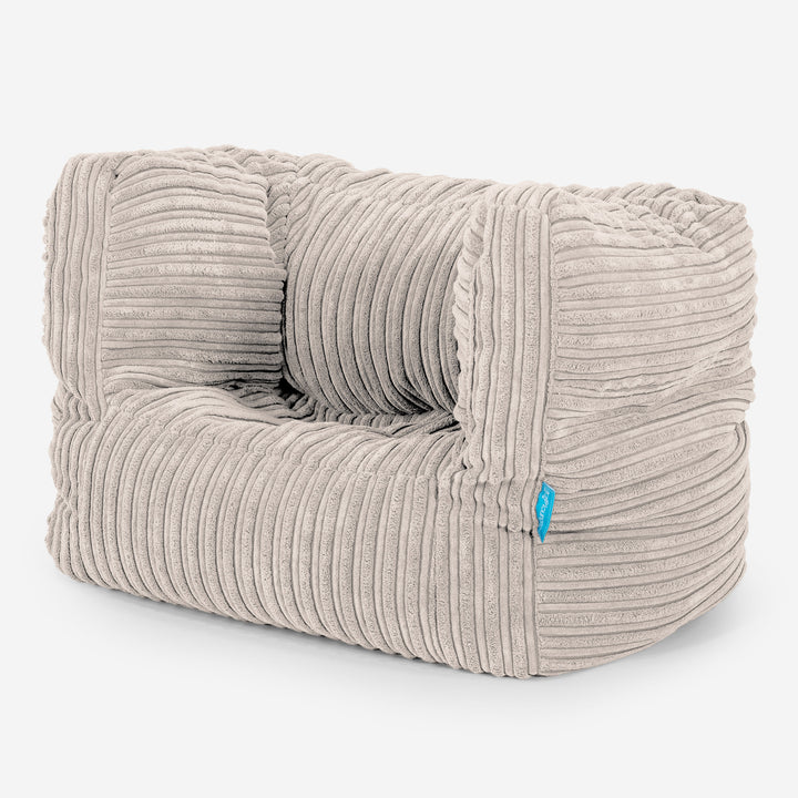 Albert Children's Bean Bag Armchair for Toddlers 1-3 yr - Cord Ivory 02